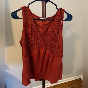 Maurices burnt orange sleeveless top